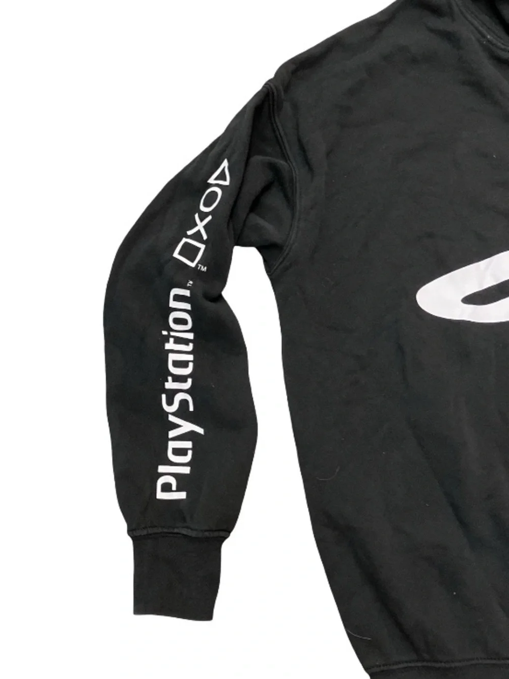 Playstation Hoodie Sweatshirt Youth 10-12 Sony X H&M Black Pullover Medium Logo